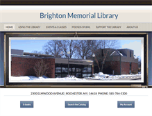 Tablet Screenshot of brightonlibrary.org